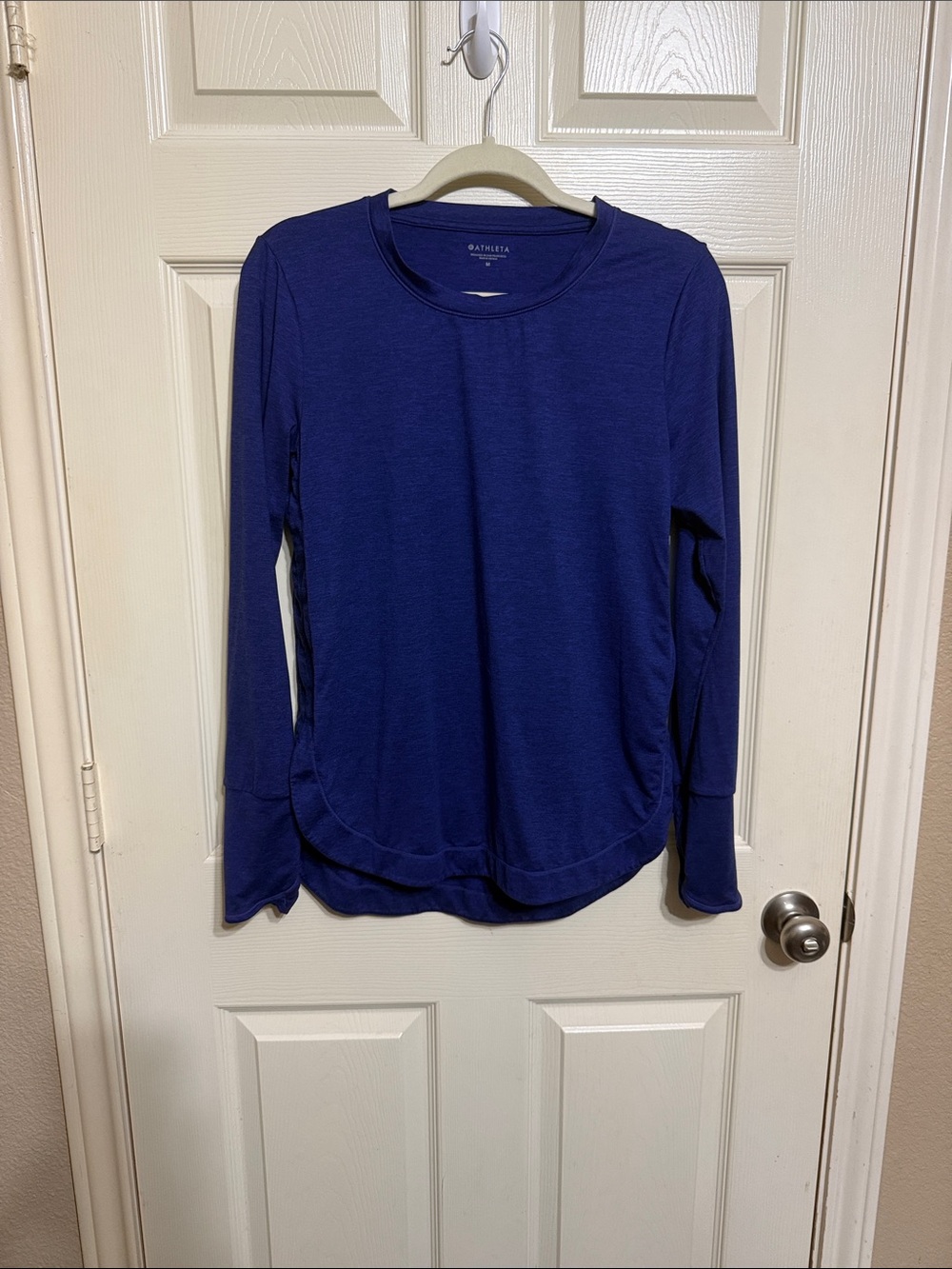 Athleta Long Sleeve Crew Tee - Navy Blue